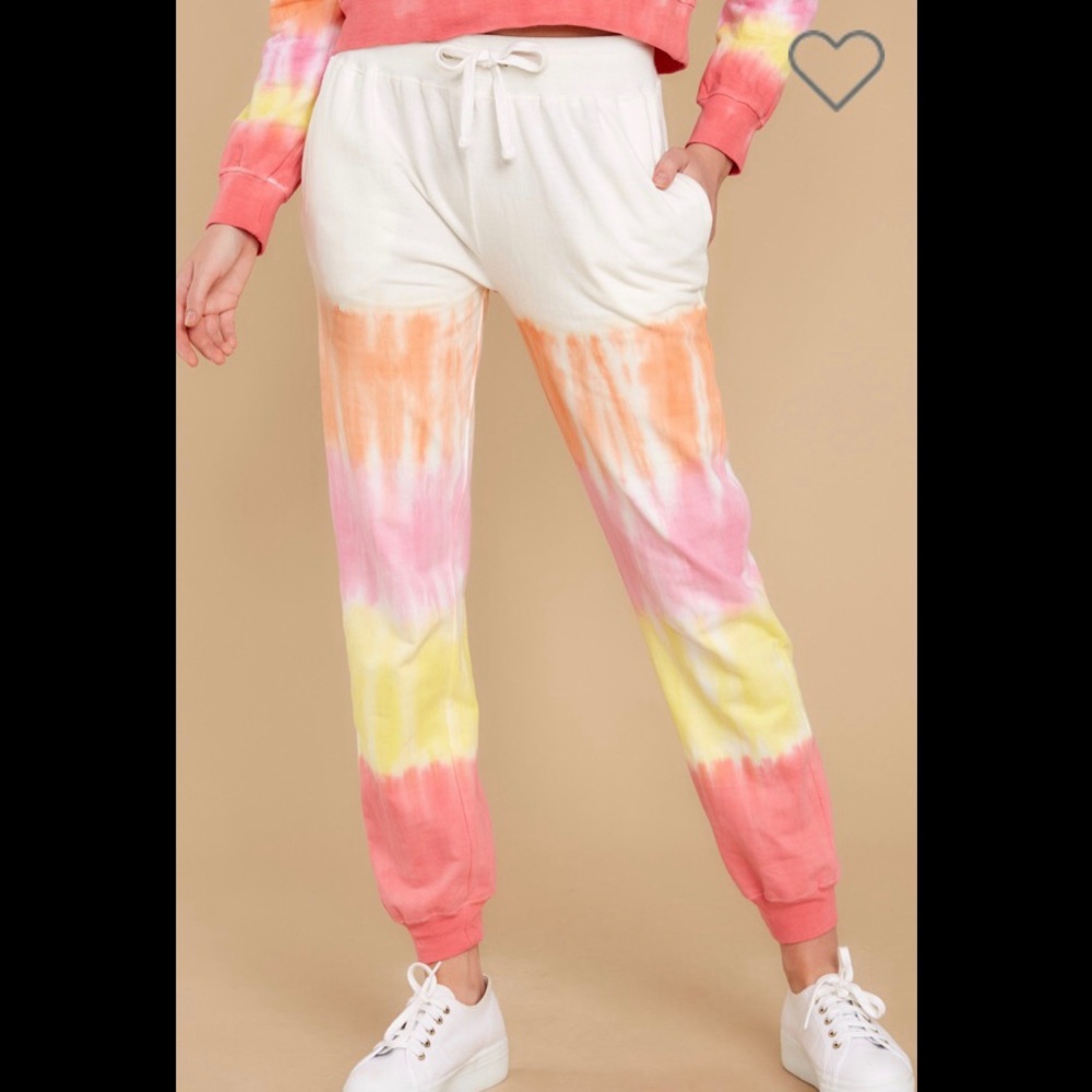 Creamsicle pop tie dye joggers